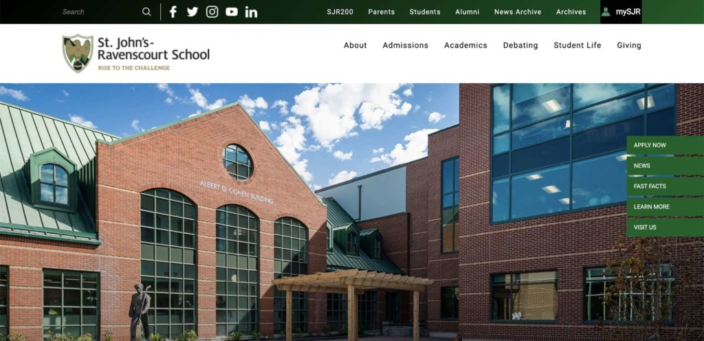 St. John's-Ravenscourt Private School's Homepage