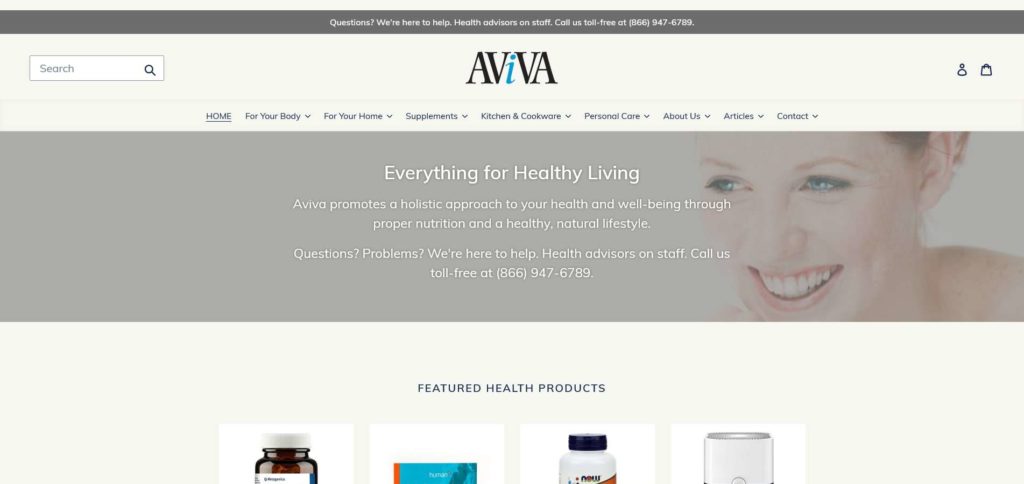 Aviva Natural Health Solutions Homepage