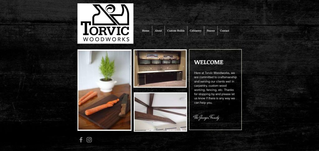 Torvic Woodworks Homepage