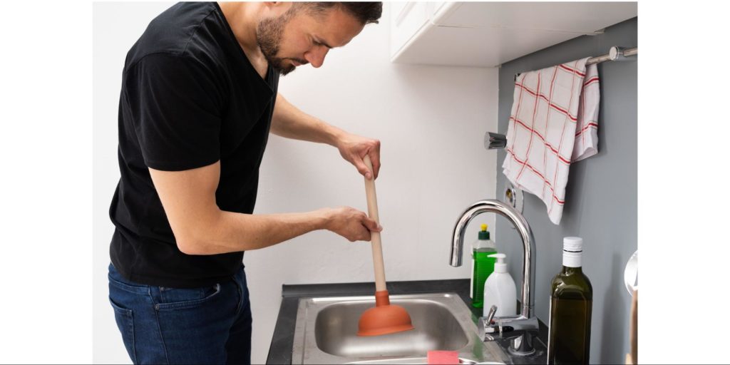 Try plunging to break up grease clog