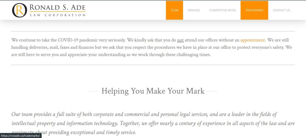 Ronald S. Ade Law Corporation