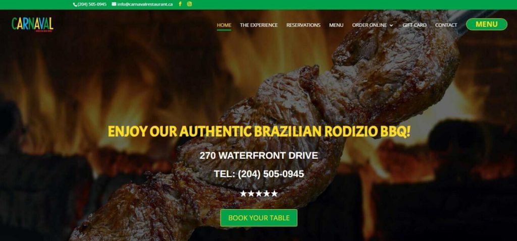 Carnaval Brazilian BBQ Homepage