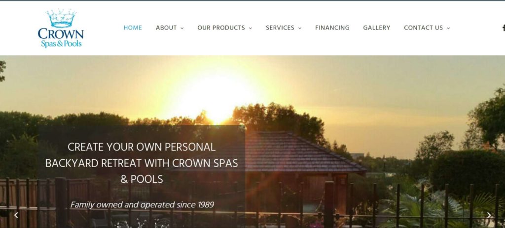 Crown Spas & Pools Homepage