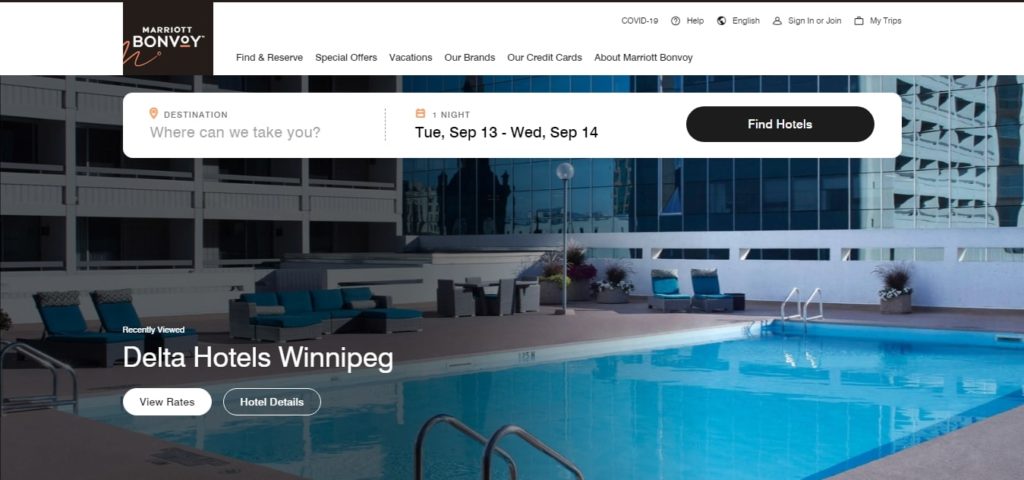 Delta Hotels by Marriott Winnipeg Homepage