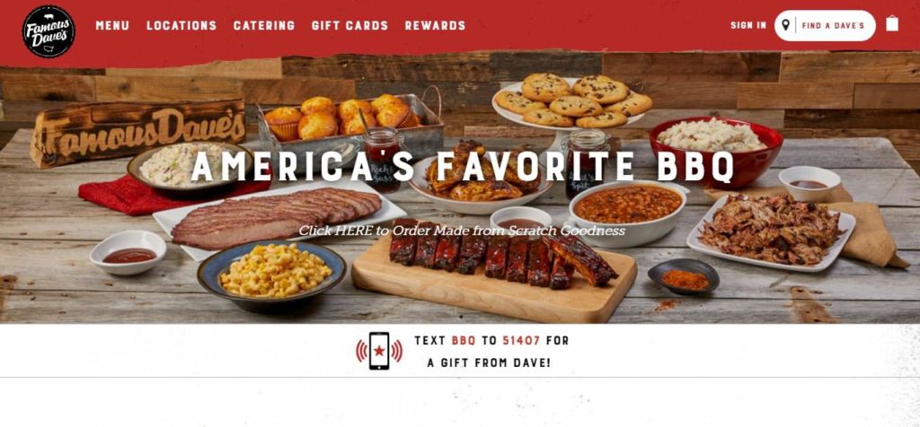 Famous Dave's Bar-B-Que Homepage