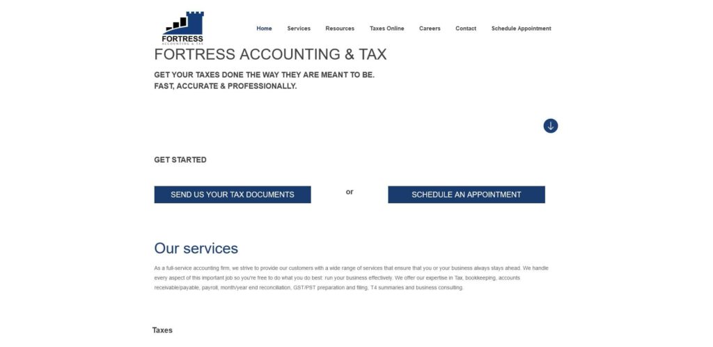 Fortress Accounting and Tax Homepage