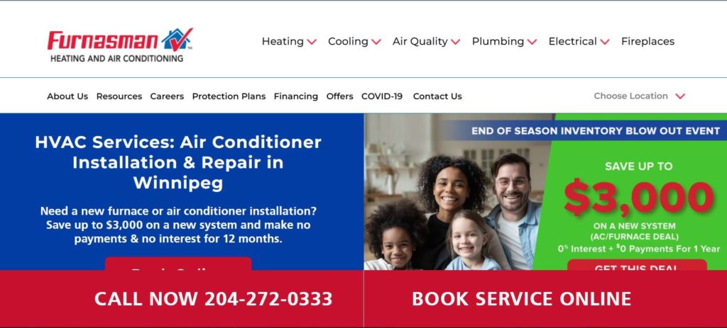 Furnasman Heating and Air Conditioning Homepage