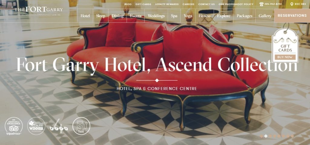 The Fort Garry Hotel, Spa and Conference Centre Homepage