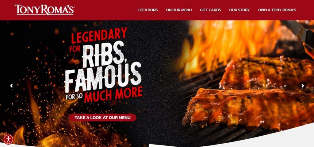 Tony Roma’s Homepage