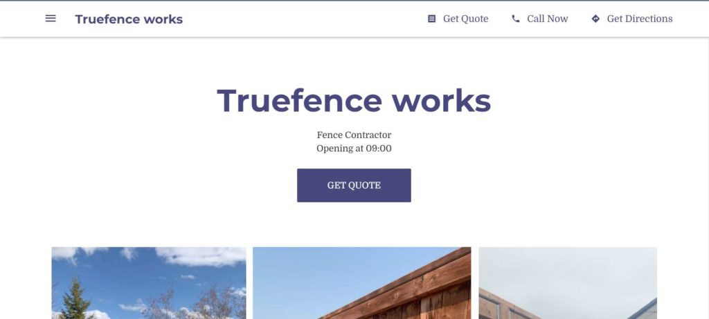 Truefence Works Homepage