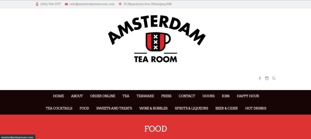 Amsterdam Tea Room and Bar's Homepage
