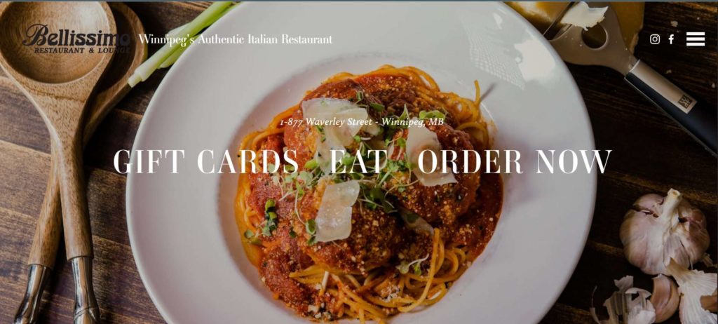 Bellissimo Restaurant & Lounge's Homepage