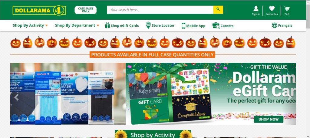 Dollarama's Homepage