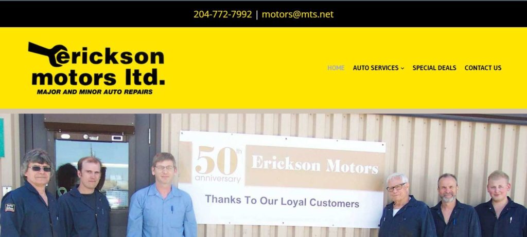 Erickson Motors Homepage