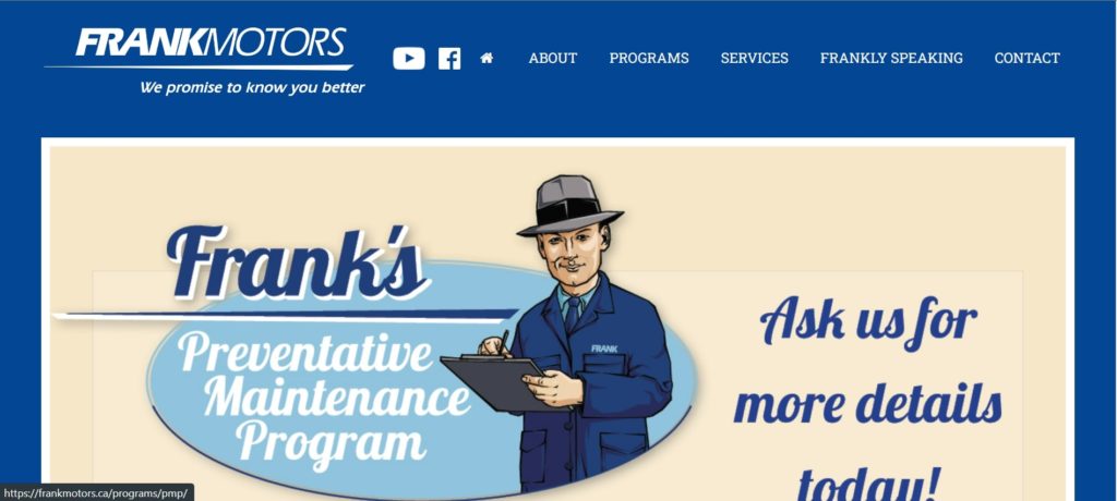 Frank’s Motors Homepage