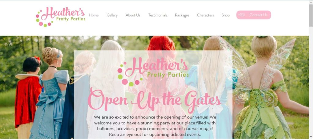 Heather's Pretty Parties Homepage