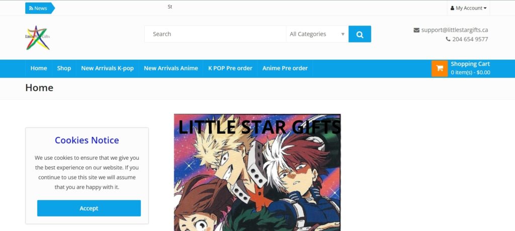Little Star Gifts Homepage