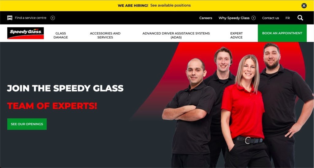 Speedy Glass Homepage