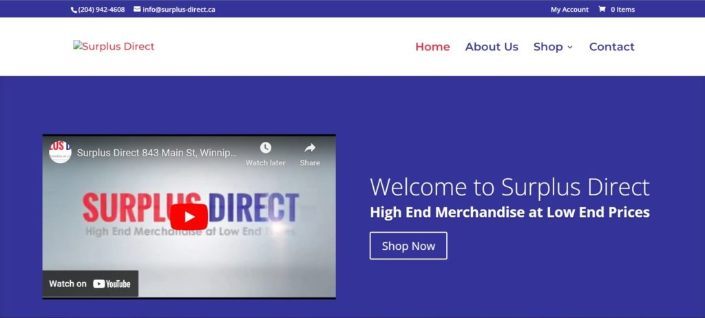 Surplus Direct's Homepage