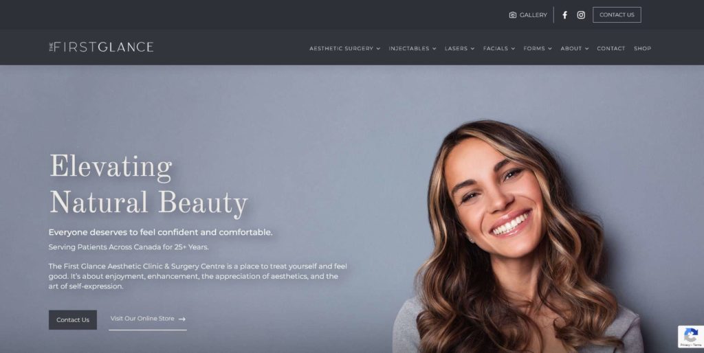 The First Glance Aesthetic Clinic & Surgery Centre's Homepage