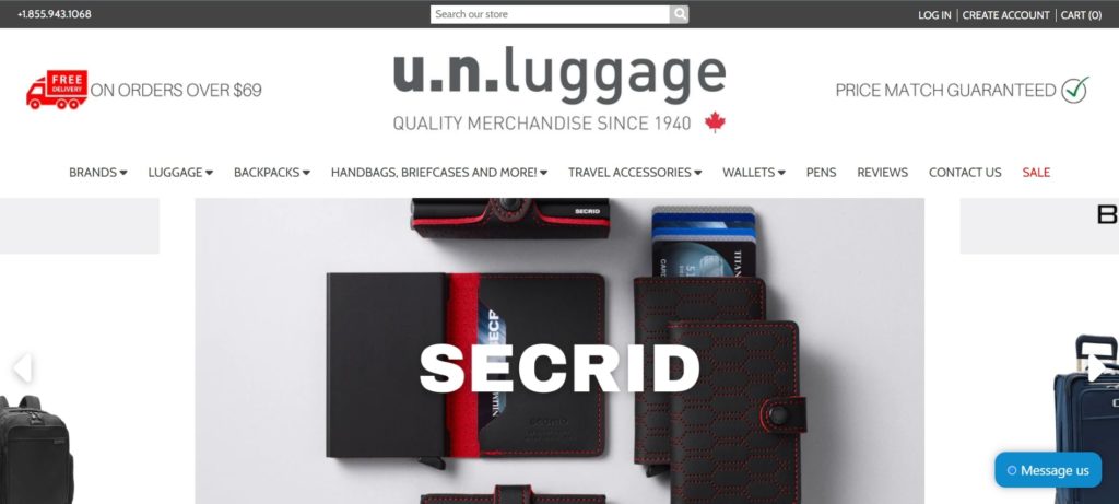 U.N Luggage's Homepage