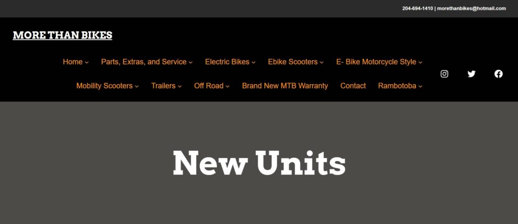 More Than Bikes Homepage