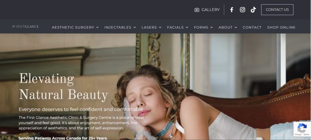 The First Glance Aesthetic Clinic & Surgery Centre's Homepage