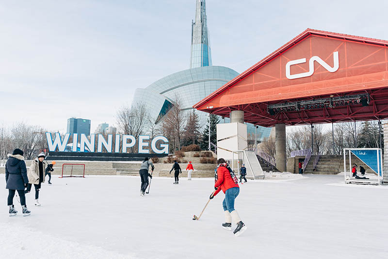 Go skating at The Forks