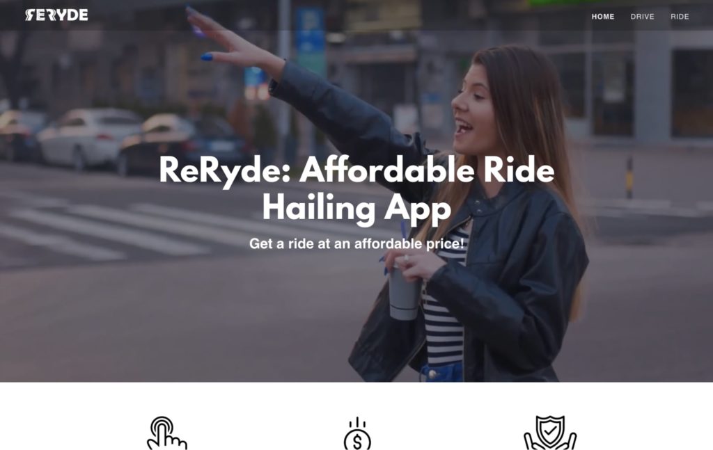 ReRyde' Homepage