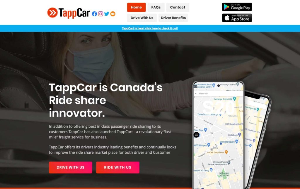 TappCar' Homepage