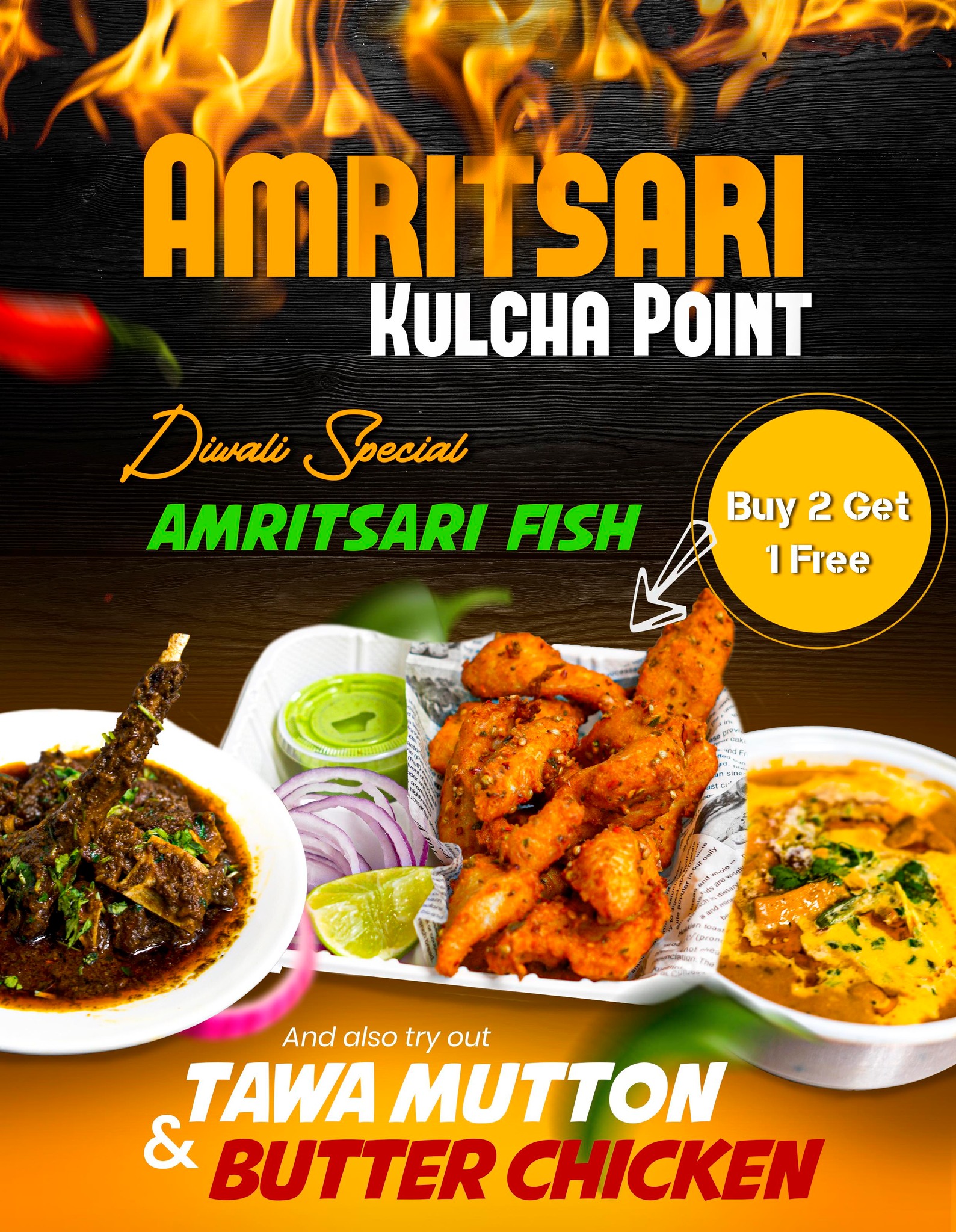 amritsari kulcha point banner
