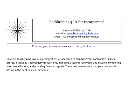 Bookkeeping 4 Ur Biz Incorporated