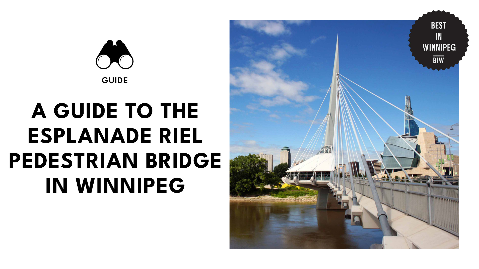 Esplanade Riel Pedestrian Bridge in Winnipeg