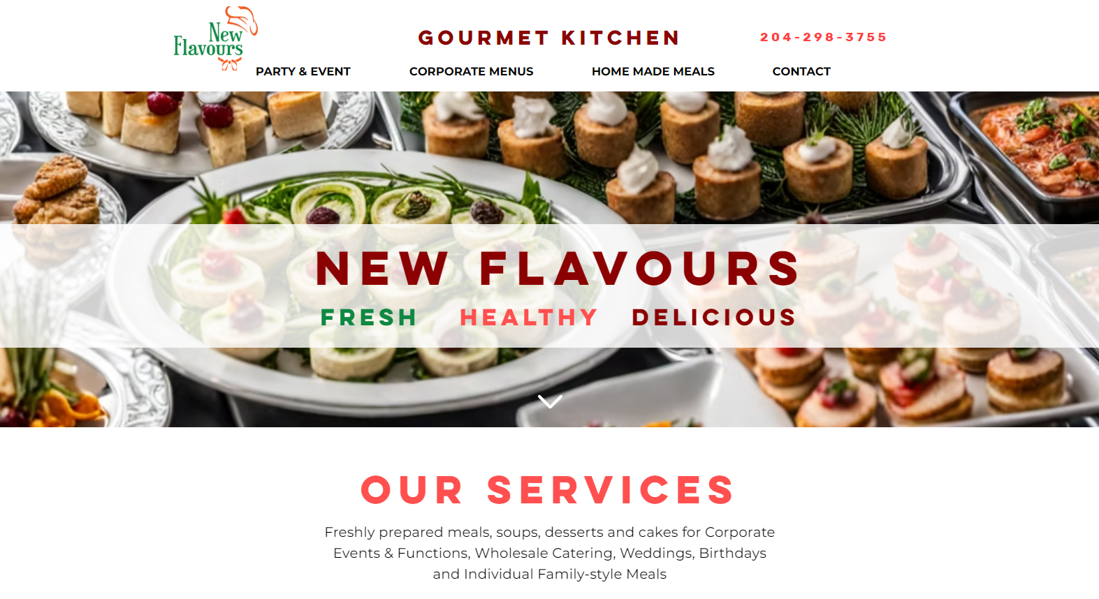 new flavours homepage