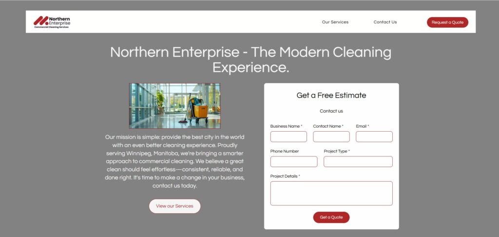 Northern Enterprise homepage