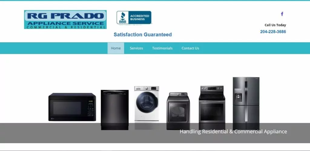 Rg prado Appliance Repair's Homepage