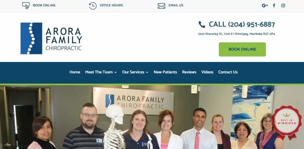 Arora Family Chiropractic's Homepage