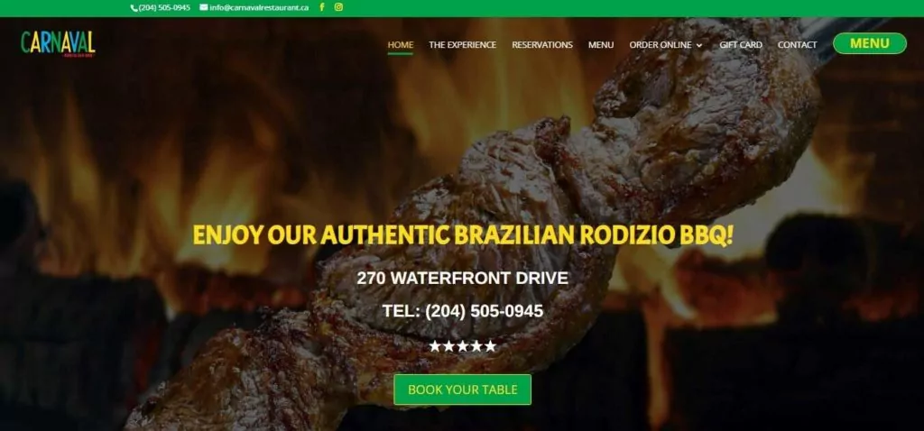 Carnaval Brazilian BBQ Homepage