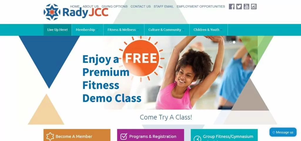 Rady JCC Fitness Centre Homepage