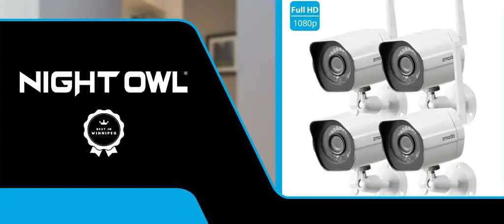 Zmodo Outdoor Security Camera (4 Pack), 1080p Full HD Wireless Cameras for Home Security with Night Vision