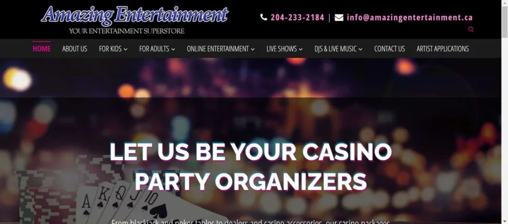 Amazing Entertainment's Homepage