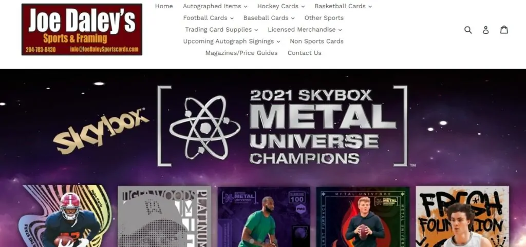 Joe Daley's Sports & Framing's Homepage