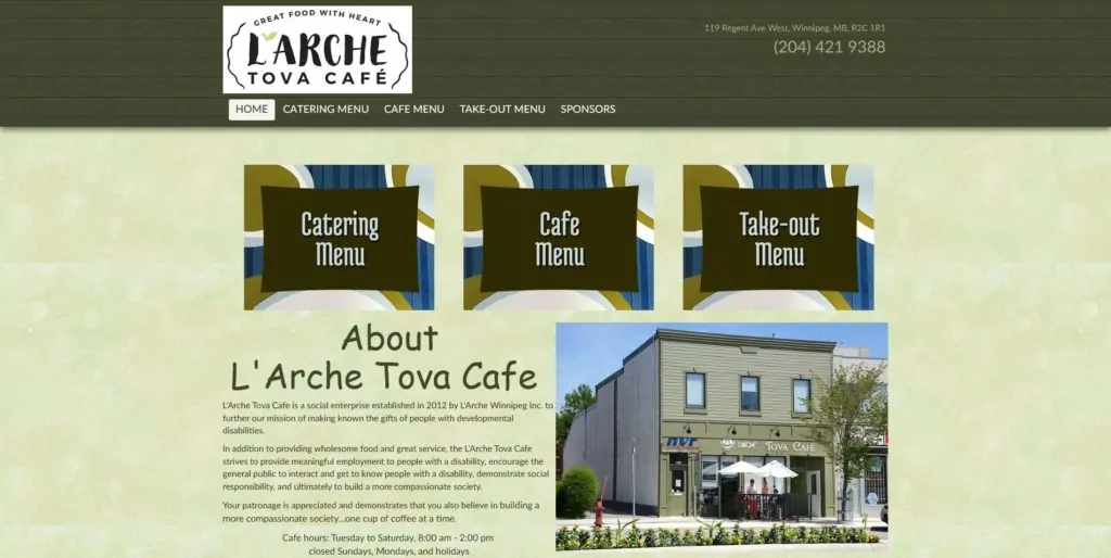 L’Arche Tova Café's Homepage
