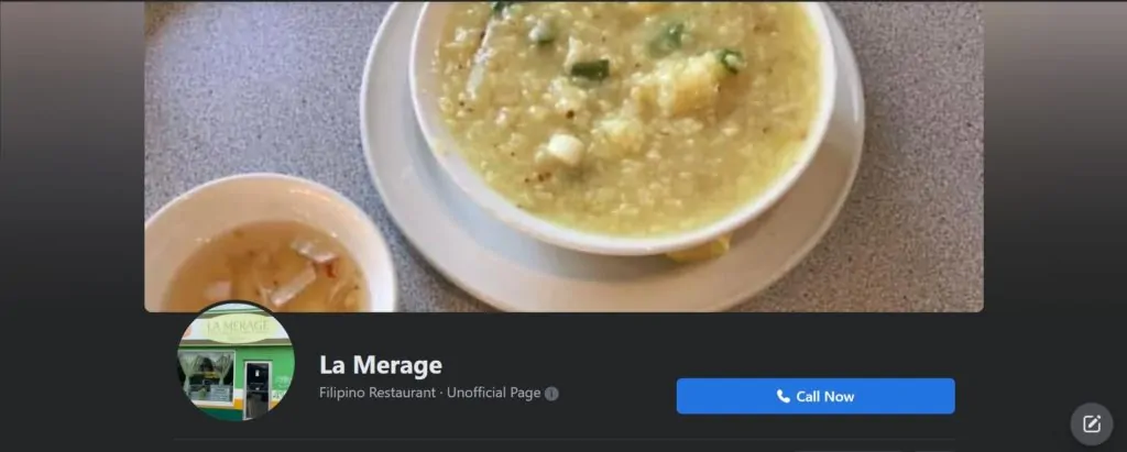 La Merage Restaurant's Homepage