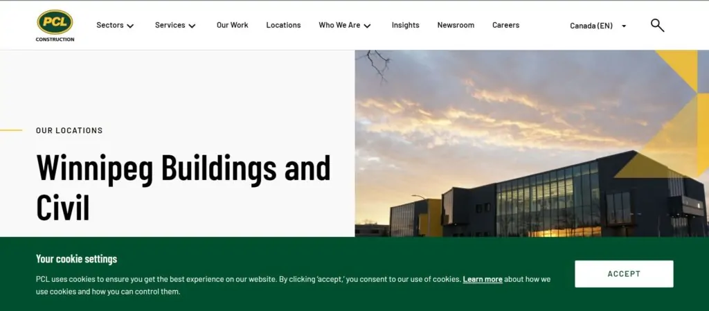 PCL Constructors Canada Inc.'s Homepage