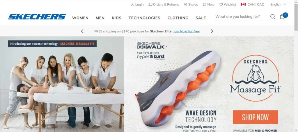 Skechers Warehouse Outlet's Homepage